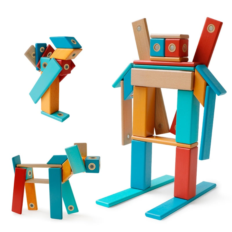 Magnetic wooden blocks cheap